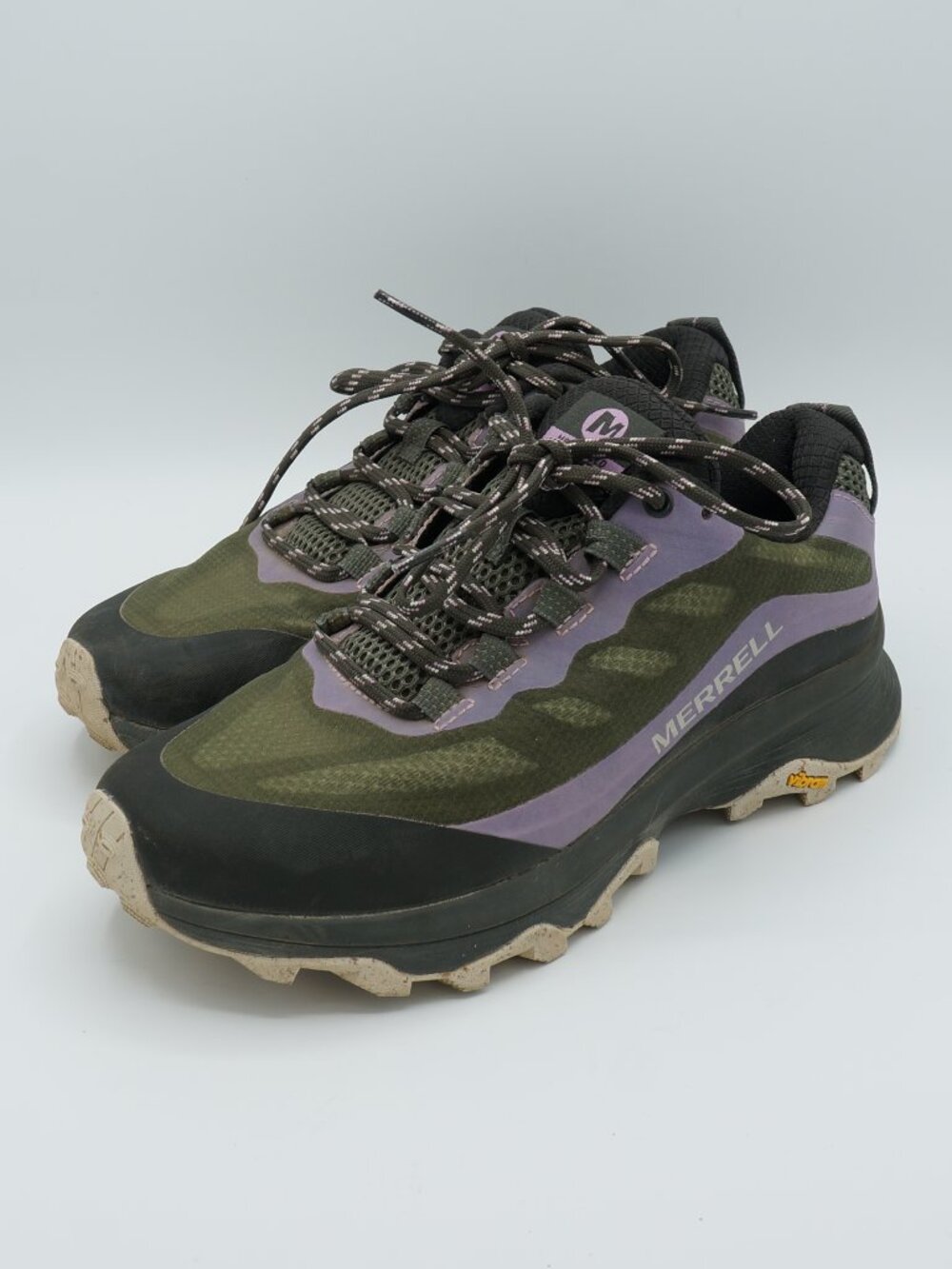 Merrell Moab Speed Trail Hiking Shoes Olive Green Purple Women's Size 7